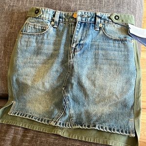 Habitual Girl army green denim skirt kids size 12
